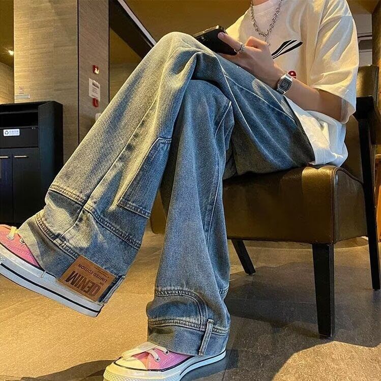 デニムパンツ ロングパンツ デニムパンツ パンツ オーバーサイズ 長