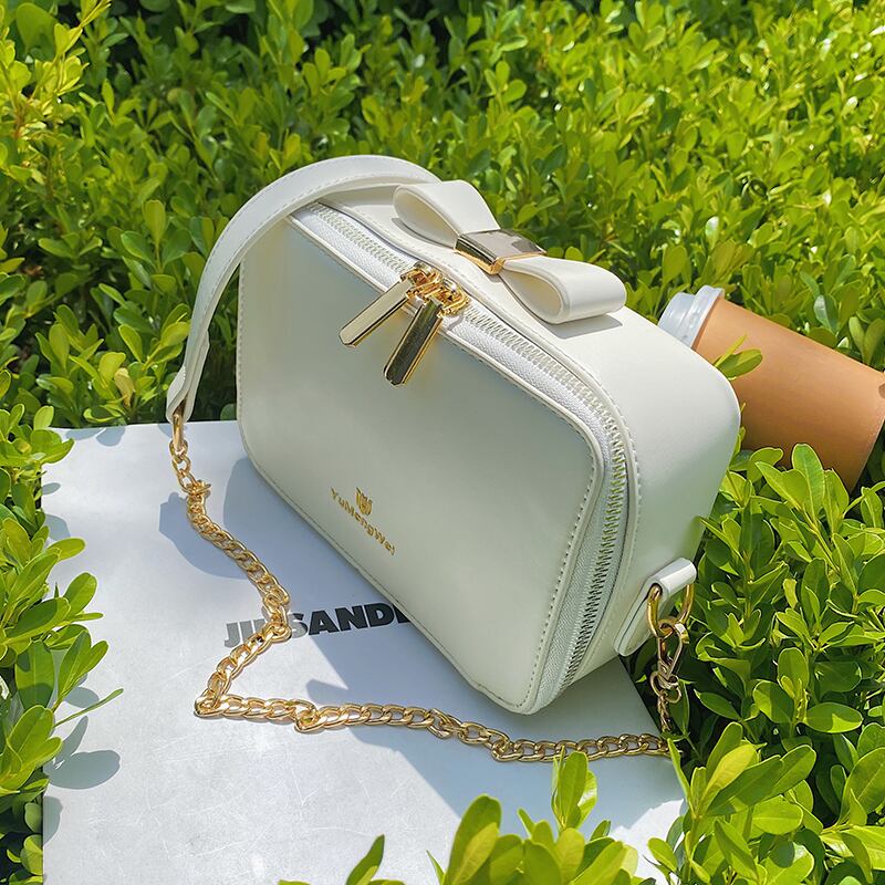 サマーチェーン シングル 夏物 スクウェア メッセンジャーバッグ 手作りハンドバック71984028722