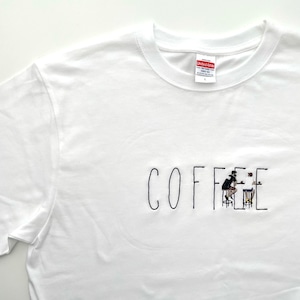 ◆K様オーダー品◆刺繍Tシャツ【coffee-6】T-244