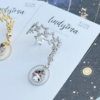 【片耳販売】星の連なりと煌めくガラスストーンのイヤーカフ　　サージカルステンレス