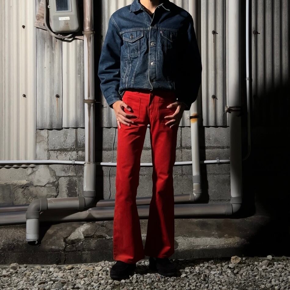 70s “Levi's”609 BIG“E” bell botoms bush pants dead stock!!! 70年代 ...