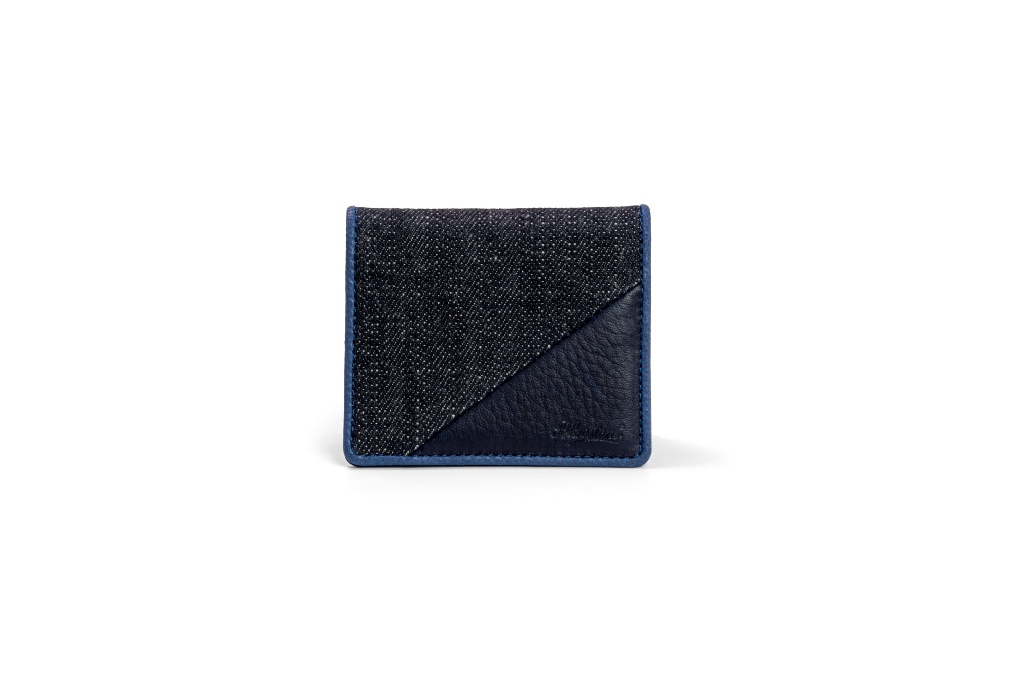 Denim × SUKUMO Leather coin case | tome-kon 留紺 | bluestone