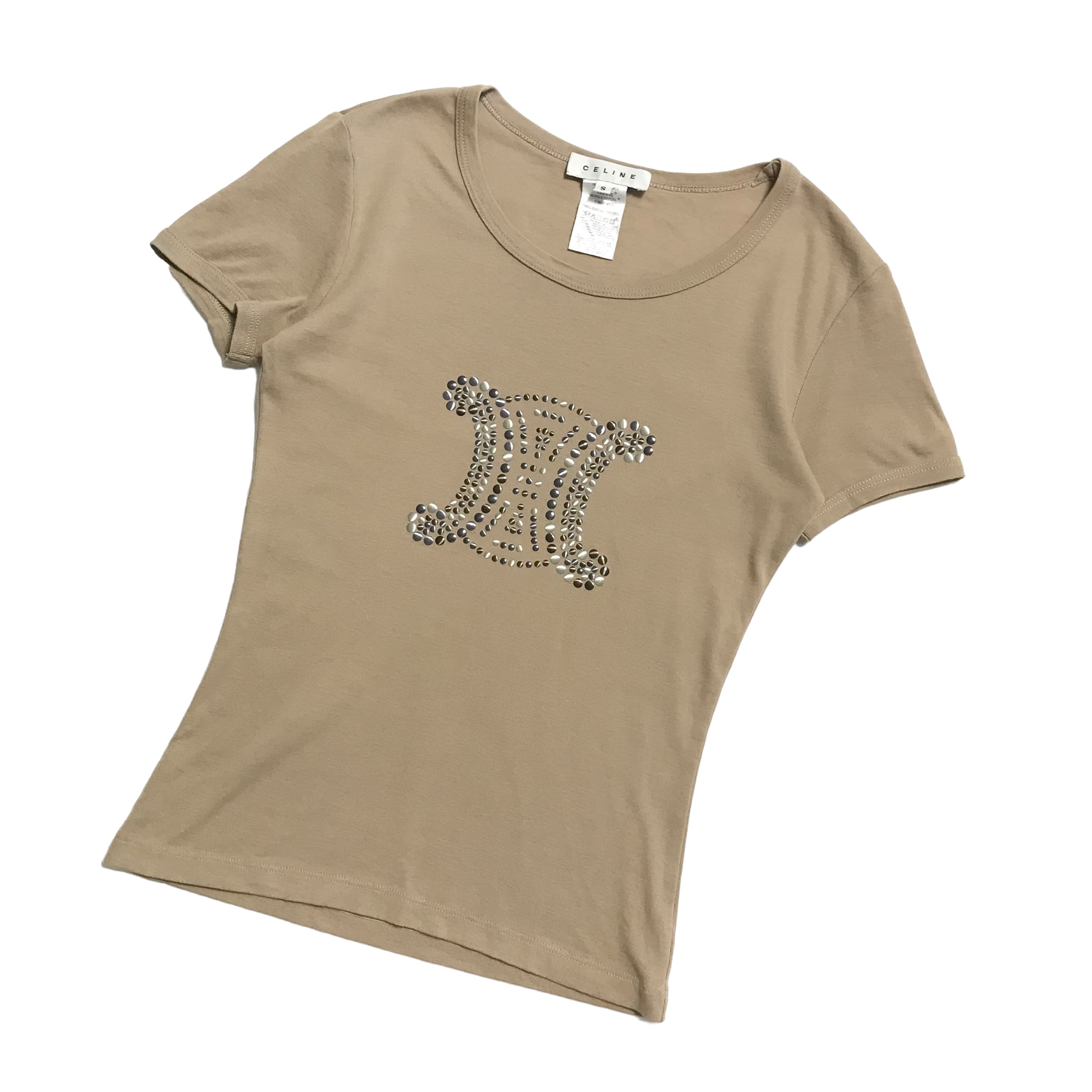 ⚫︎ce4 celine tops セリーヌ トップス tシャツ M ベージュ ⚫︎ce4 celine tops セリーヌ トップス tシャツ M ベージュ