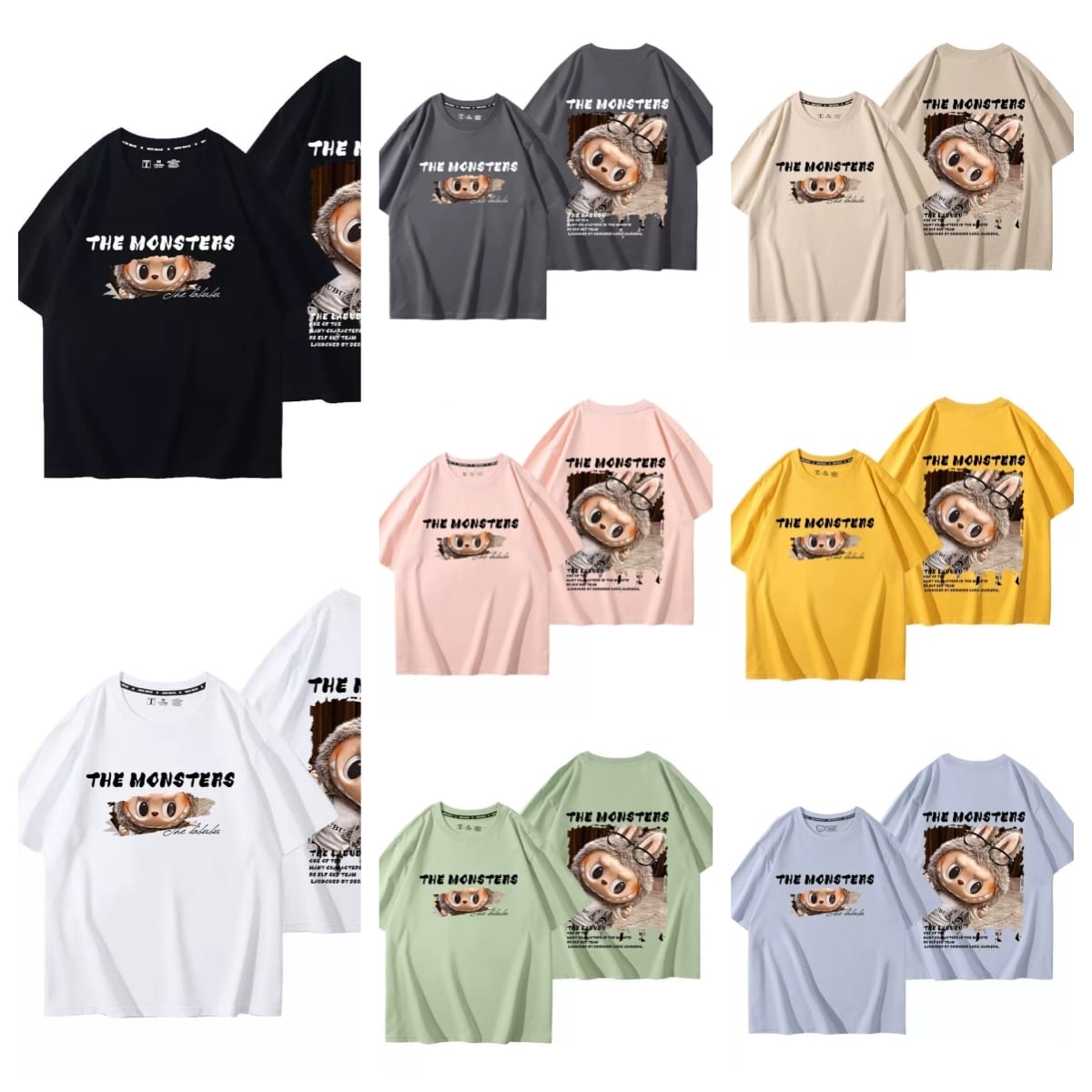 春の超特価品！綿100% 高品質 LABUBUラブブ Tシャツ 8色展開 キッズ