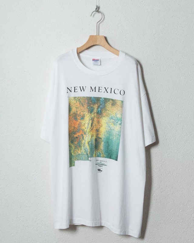 New Mexico cartography print T-shirt / Single Stitch