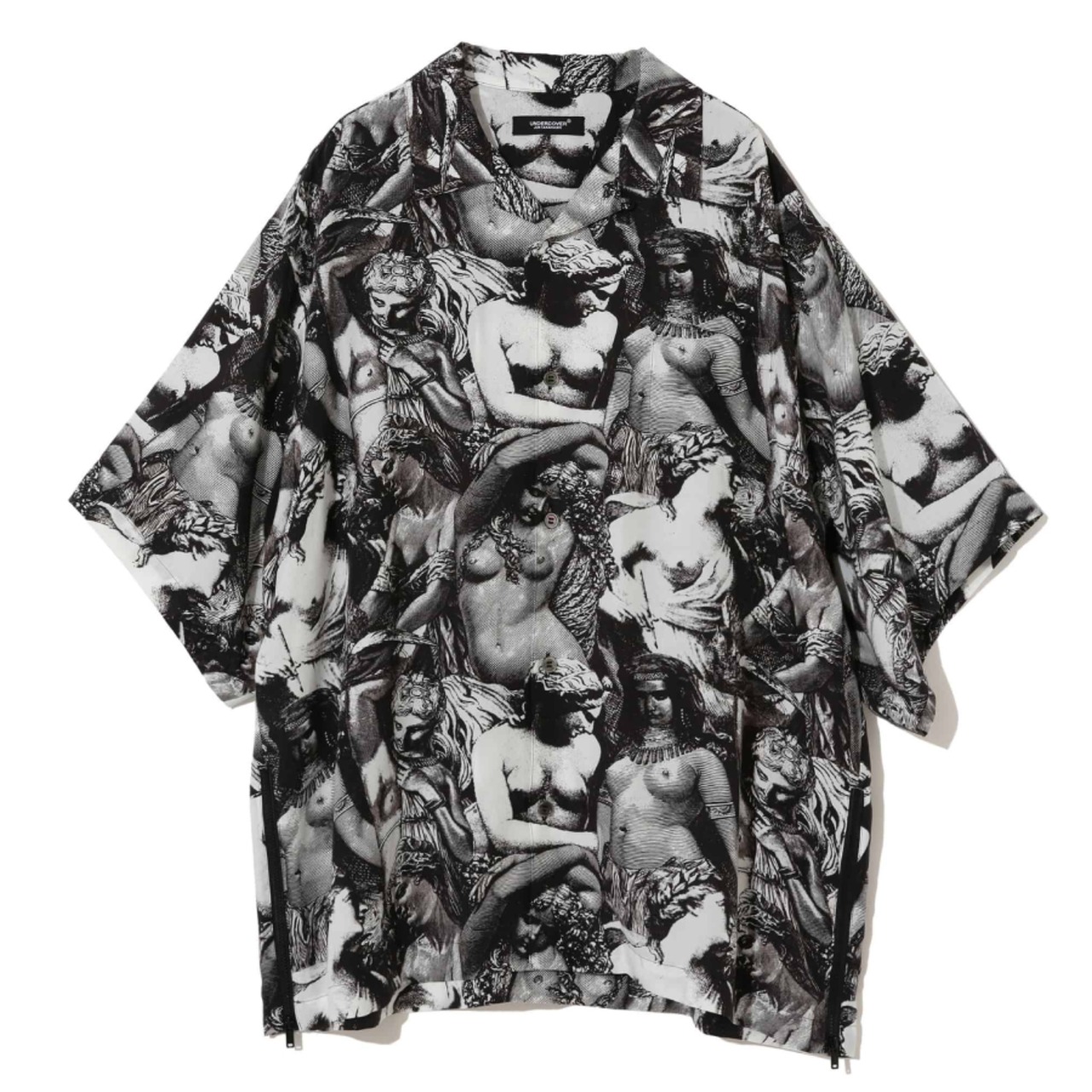 【UNDERCOVER】ﾇｰﾄﾞ総柄ｳﾗｹ袖取外ﾌｰﾃﾞｨｰ(BLACK MULTI) - 3