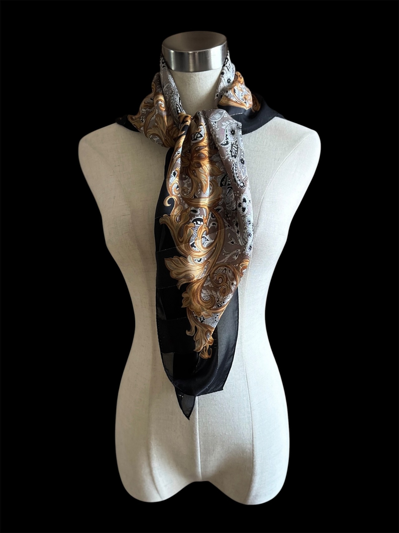 classic elegance silk scarf-5225-4