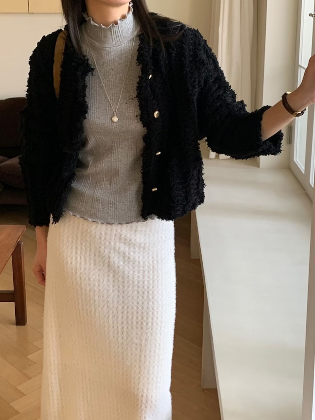 (予約) signature / Tweed cardigan 2color