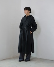 to-te - Hole Tuck Balloon :Matt Black|ホールタック/バルーンシャツコート