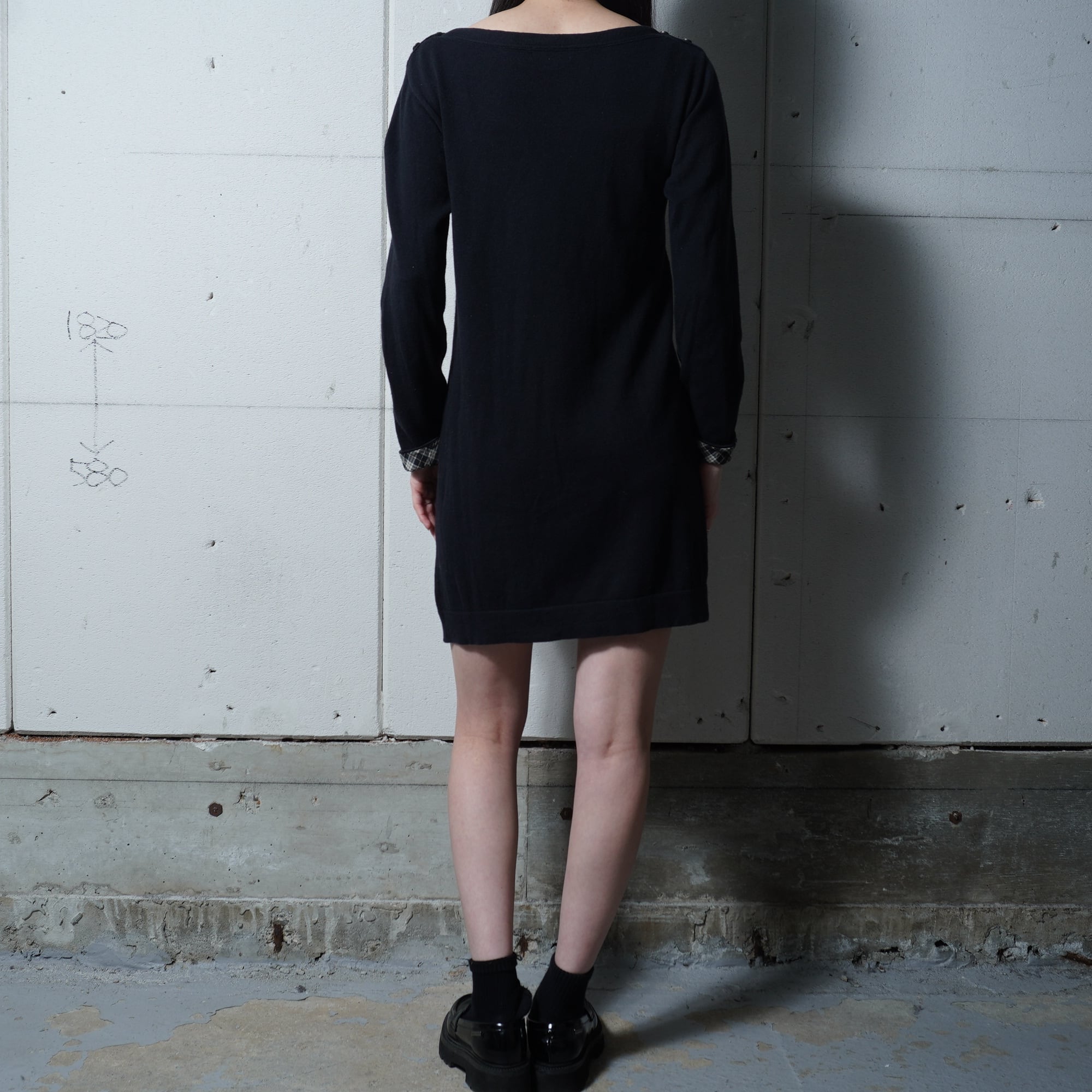 BURBERRY】バーバリー ホースロゴニットワンピース black | MIXHIVE