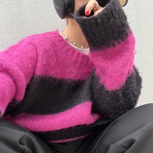 ボーダービッグニット_LN01933