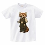 おしゃれレッサーパンダTシャツ[ホワイト]