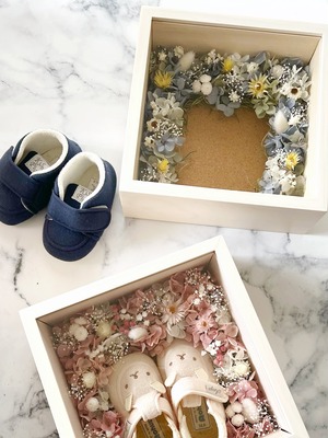 ブルー｜ママの手で仕上げるベビーシューズボックス