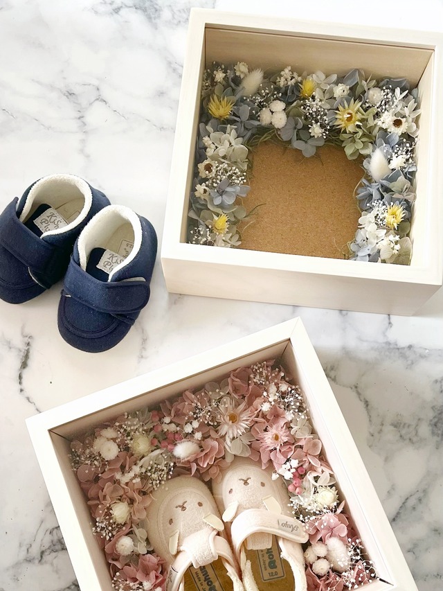 ブルー｜ママの手で仕上げるベビーシューズボックス