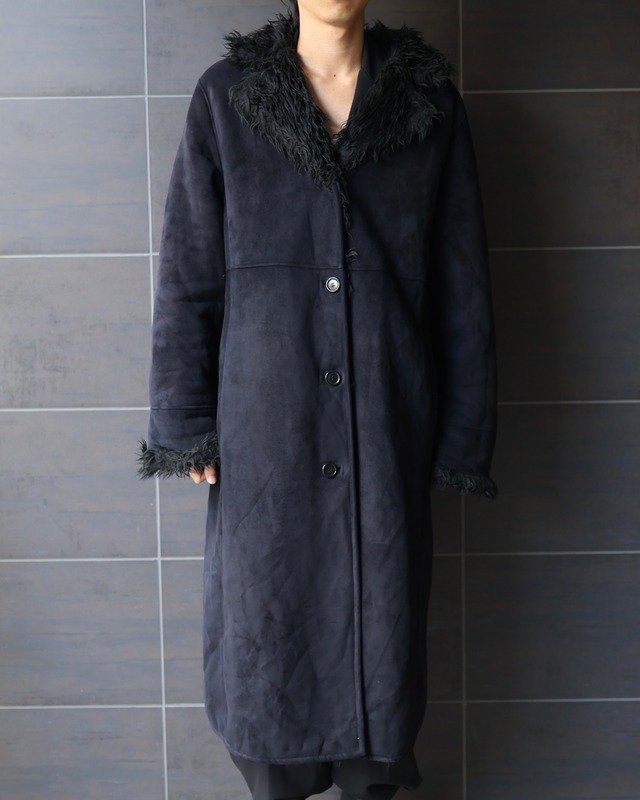 micro suede super long Gang Coat