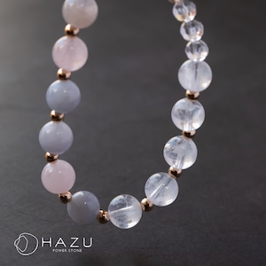 美しさと幸せのブルーローズ［ブルーローズクォーツ／セリサイトインクォーツ／水晶］