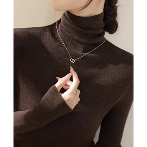 ハイネックスリムボトミングニットトップ 11color A01070