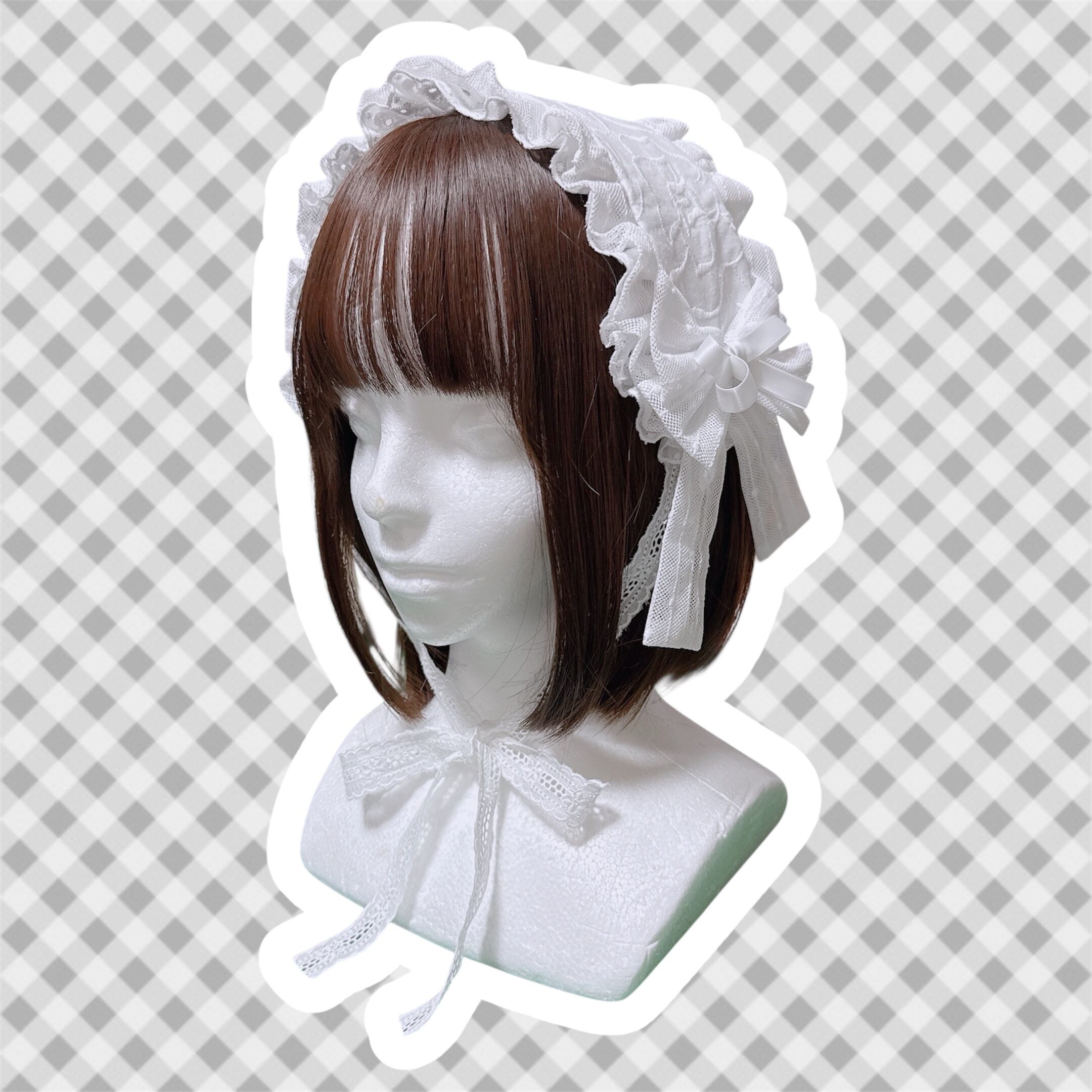 ヘッドドレス《ブラウンチェック》 | collectionism