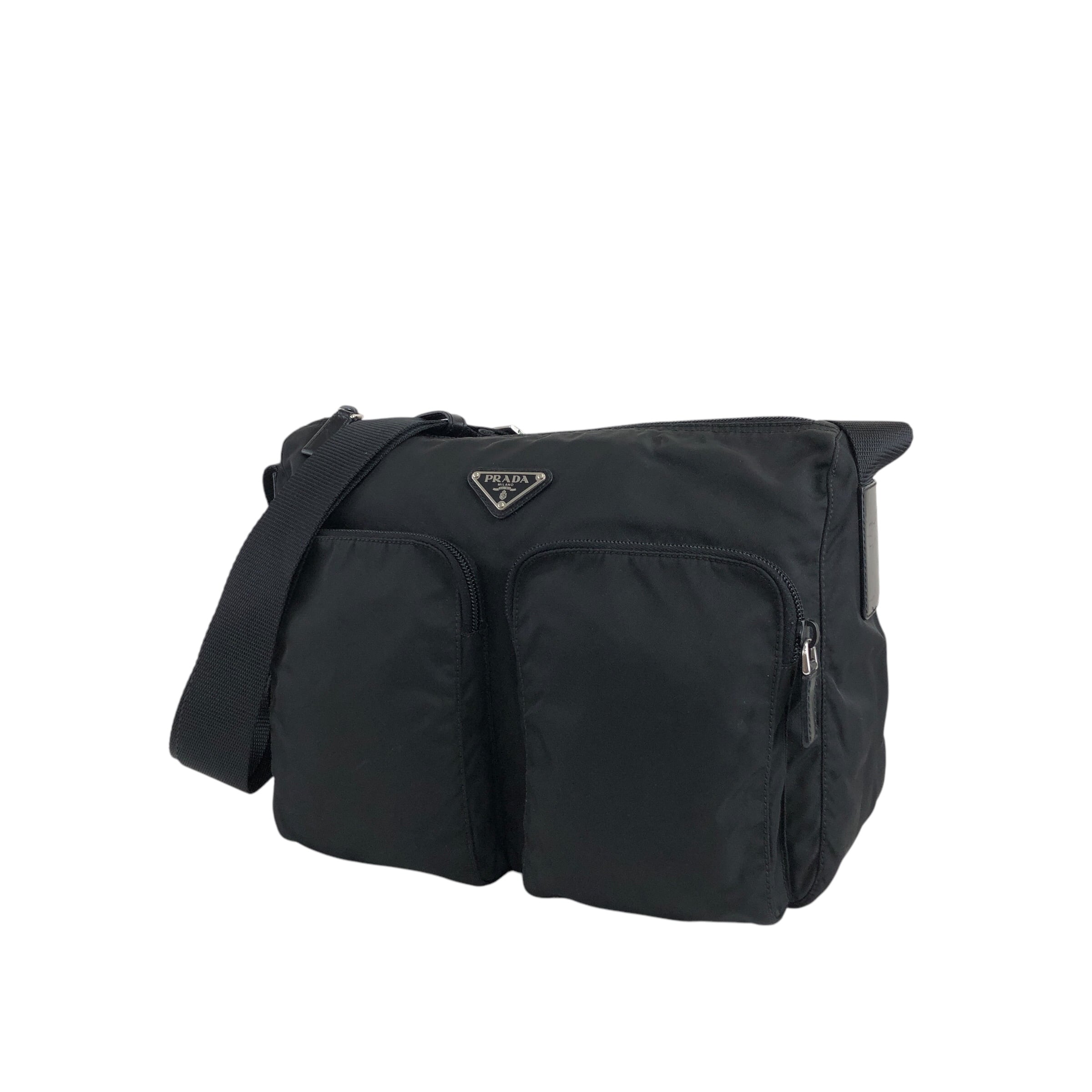 PRADA プラダ ショルダーバッグ ブラック トライアングルロゴ ナイロン