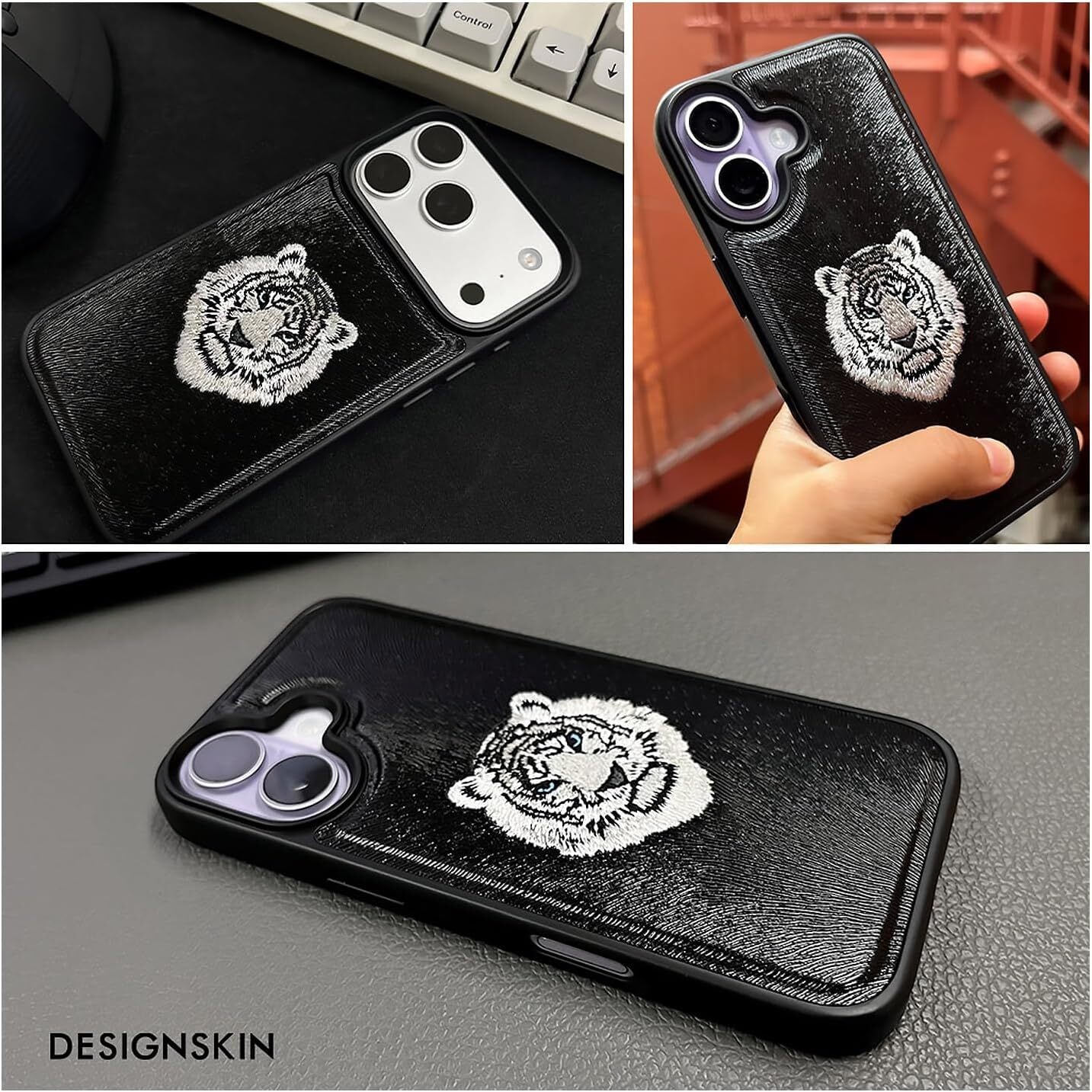 国内正規品 Design Skin iPhone 17 iPhone 17 Pro タイガー刺繡