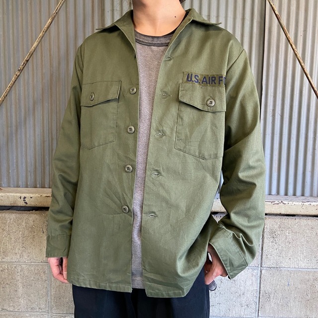 87年納品 米軍実品 U.S.AIR FORCE USAF OG-507 ユーティリティシャツ 
