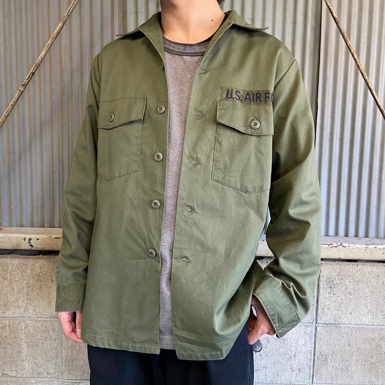 87年納品 米軍実品 U.S.AIR FORCE USAF OG-507 ユーティリティシャツ 