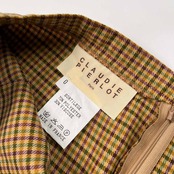 フランス製 CLAUDIE PIERLOT クローディー ピエルロ チェック柄 ミニ スカート サイズ 0 /ストックマン/レディース