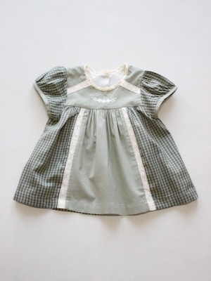 little cotton clothes   Organic Ella Blouse - Little Green Check