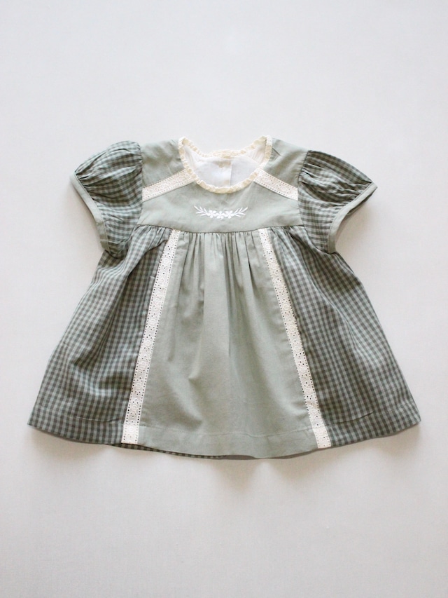 little cotton clothes   Organic Ella Blouse - Little Green Check