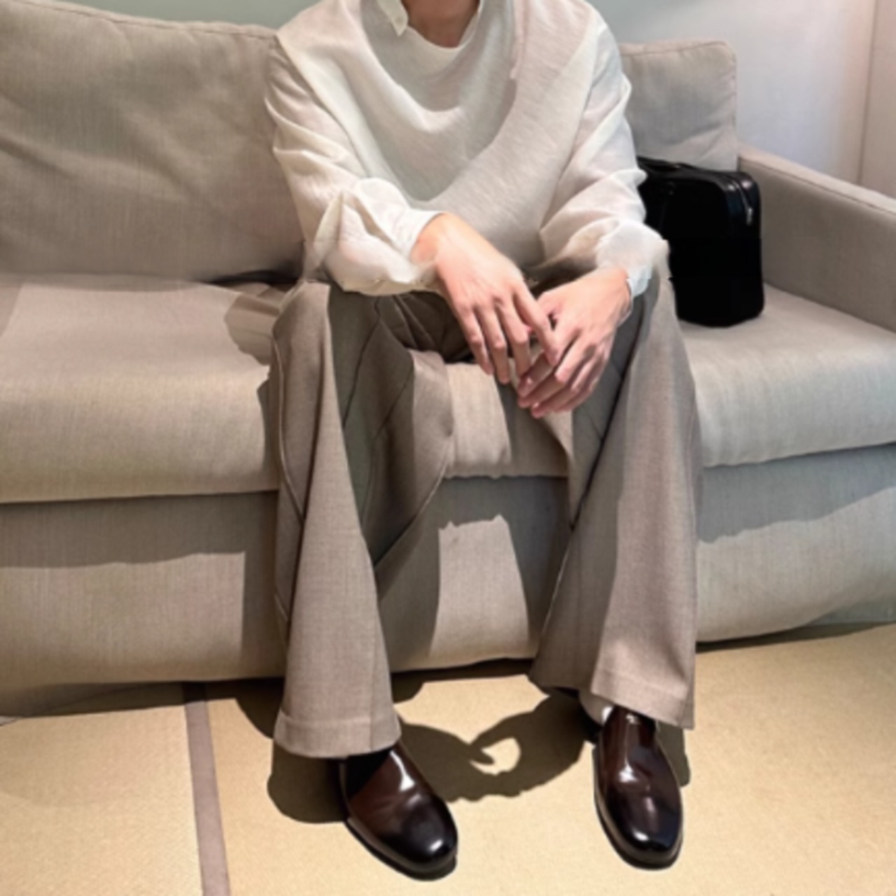 スタンドカラーモードシャツ　0865