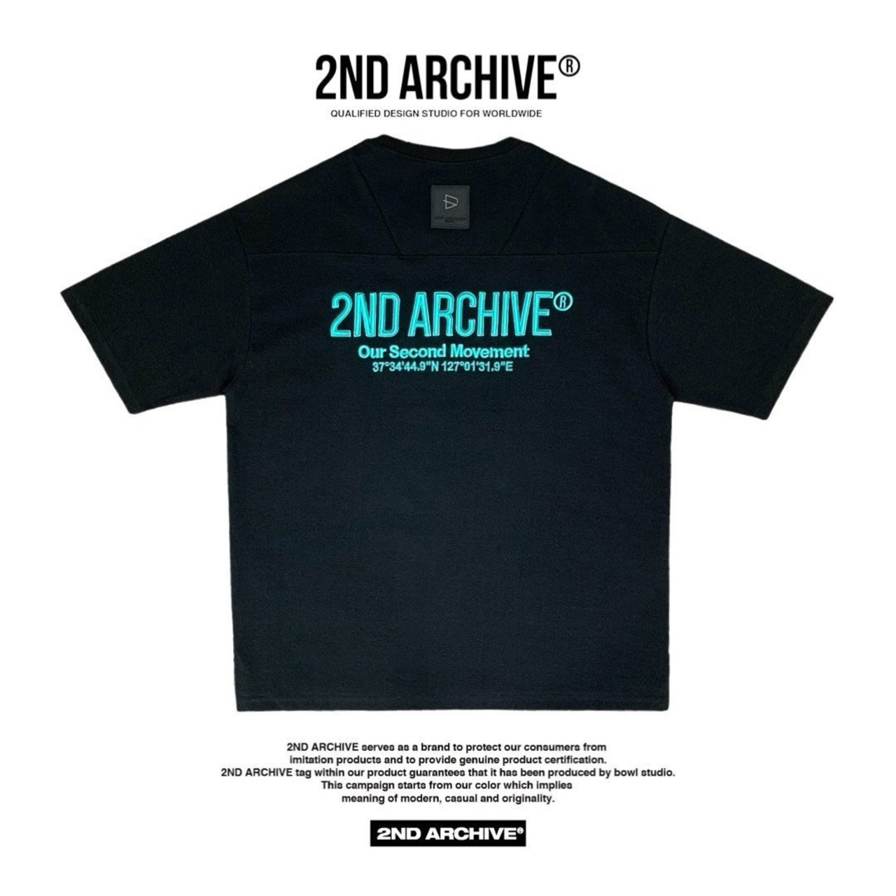 2ND005 2NDARCHIVE Tシャツ 韓国ファッション オーバーサイズ ユニセックス