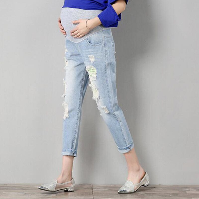 【新作】【送料無料】 穴妊娠マタニティジーンズパンツオーバーオールデニムロングプロップベリーレギンス服看護ズボンパンツ妊娠オーバーオール expec575054906587