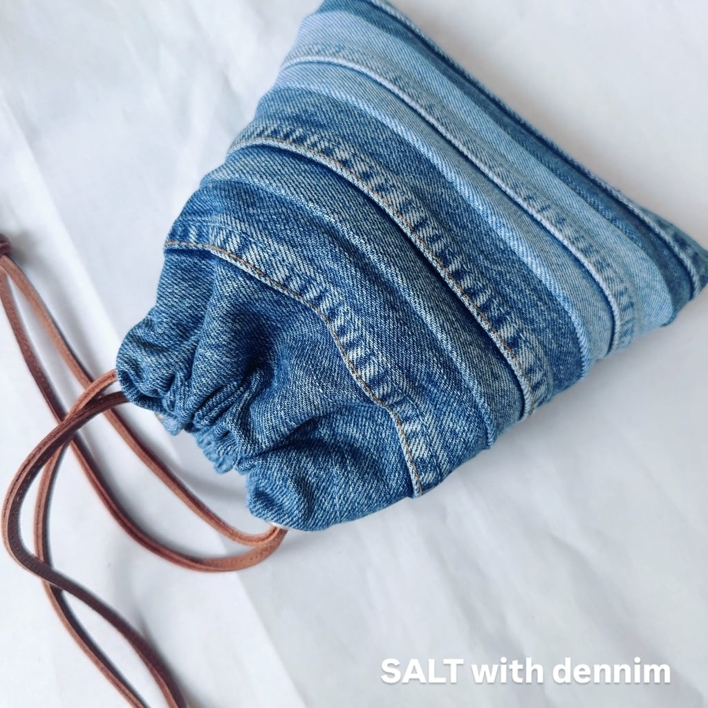 ボーダー巾着mini No.6698