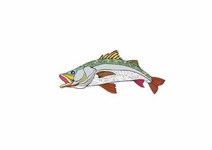 シーバスステッカー　Sサイズ　ネイビーアパレル