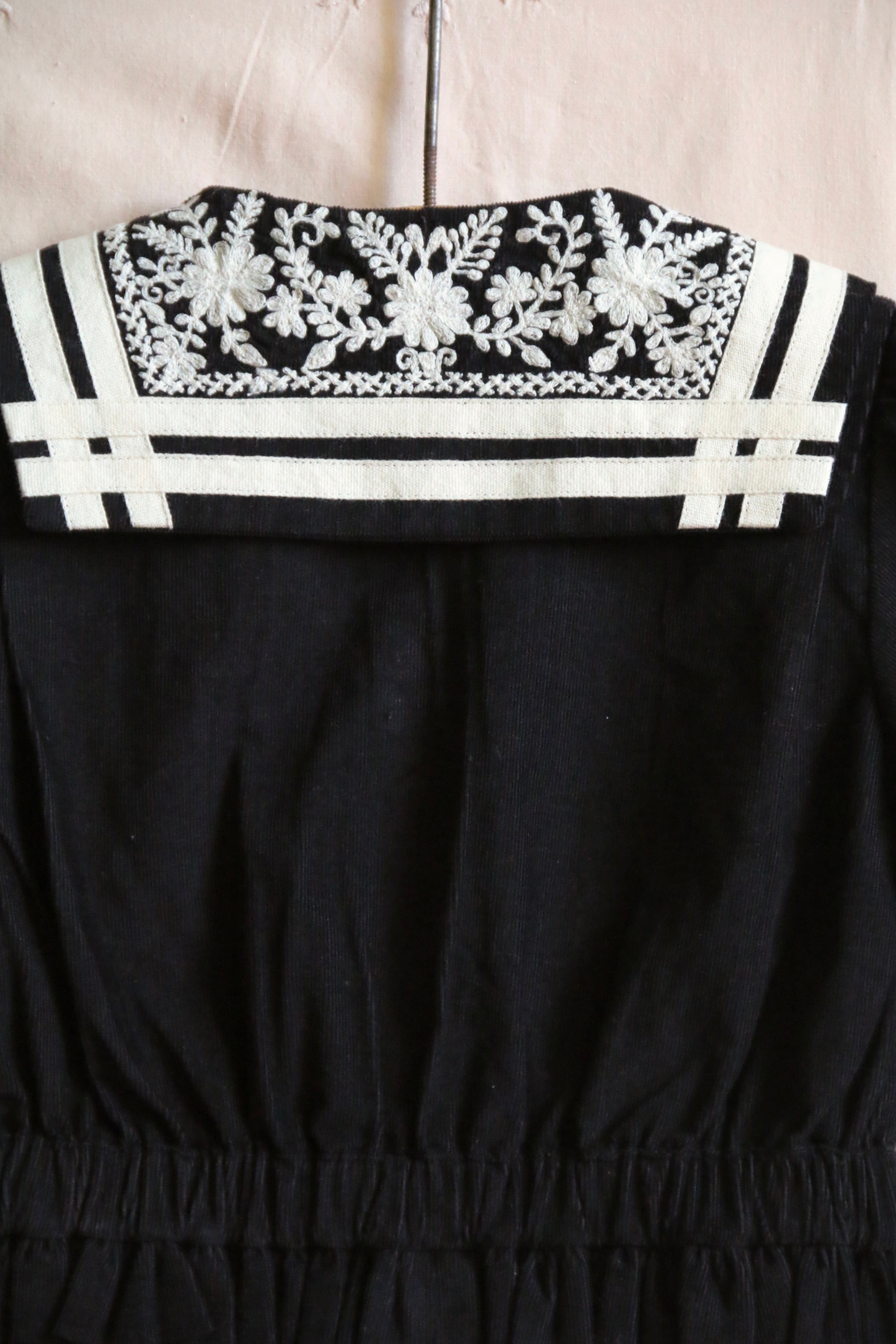 BONJOUR DIARY Sailor blouse black baby cord 8-12y | RESONASON