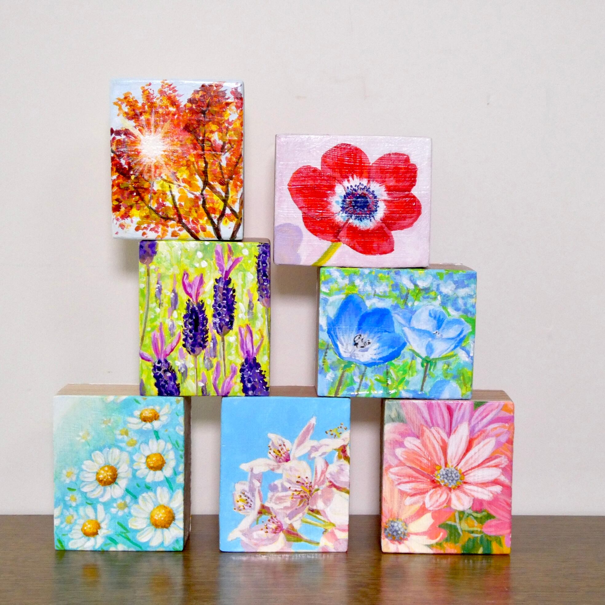 花だより フレンチラベンダー）積める絵画 花つみき （French lavender