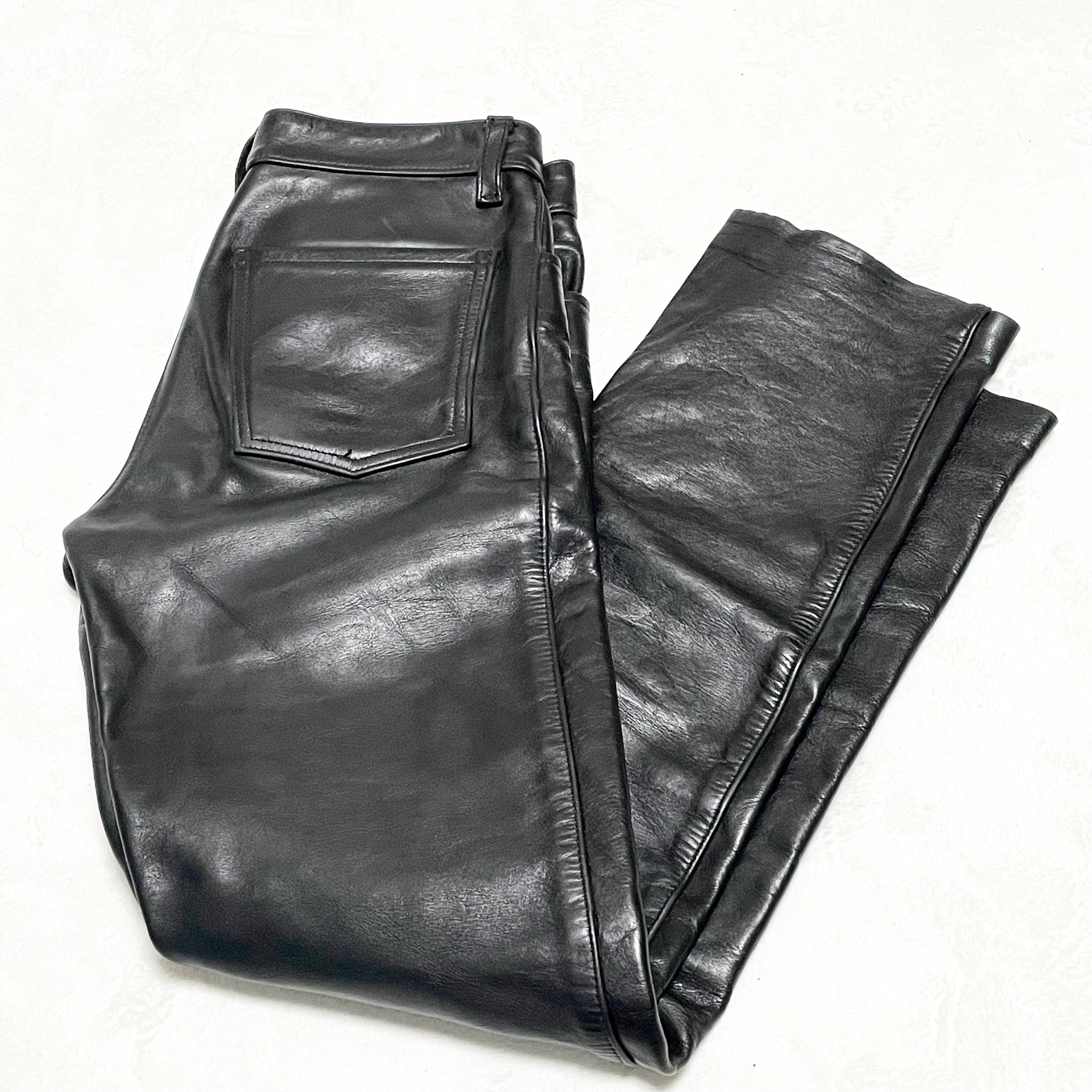 VANSON バンソン レザーパンツ 革パン サイズ32 ブラック TALONジップ  
