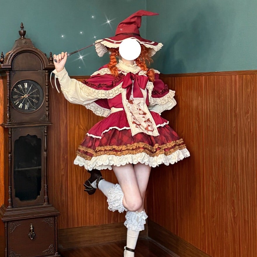 クラシカルロリータ｜ワンピースセット 赤ずきん風デザイン イベント