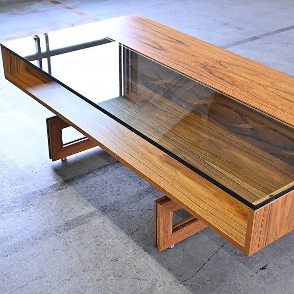 天童木工 10万 乾三郎 ケヤキ材 座卓 曲木 プライウッド ローテーブル