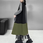 Patchwork vest dress (ME207)
