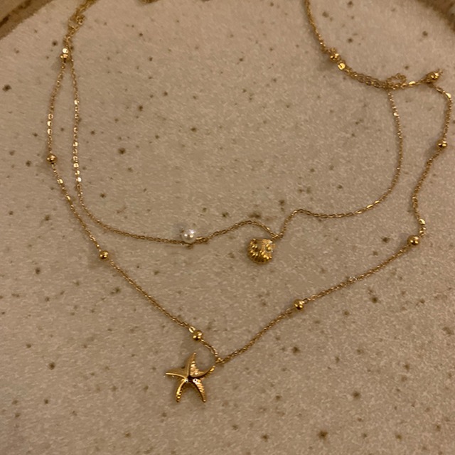 Somedayifヒトデ&貝殻ネックレス 3s