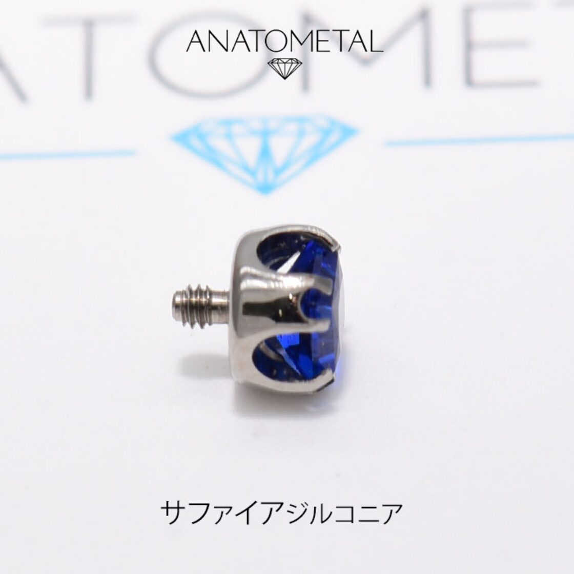 14G ANATOMETAL 限定商品/Limited Item プリンセスカットジェムエンド 