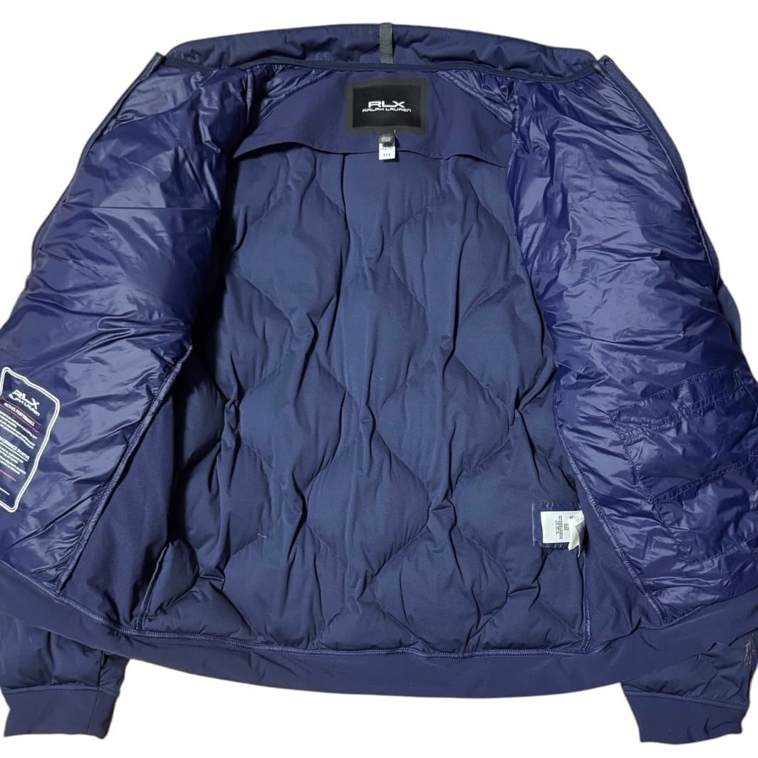 美品 RLX ラルフローレン W-ZIP キルティング 中綿ジャケット ネイビー