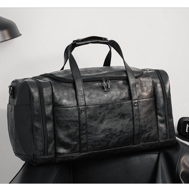 Y’s for men レザー ボストン バッグ 大容量 2WAY ブラック 予約販売】ボストンバッグ ショルダーバッグ 2Way レザー メンズ 大
