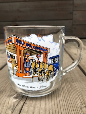 Gulf Oil Collectors Series Glass ''World War 1 Years''Mug/ガルフ オイル コレクションシリーズ マグカップ グラス 第一次世界大戦