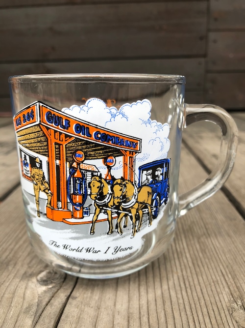 Gulf Oil Collectors Series Glass ''World War 1 Years''Mug/ガルフ オイル コレクションシリーズ マグカップ グラス 第一次世界大戦