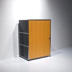 USMハラー キャビネット サイドボード 収納 棚 パネル収納 扉付き スチールフレーム モダン ミニマル