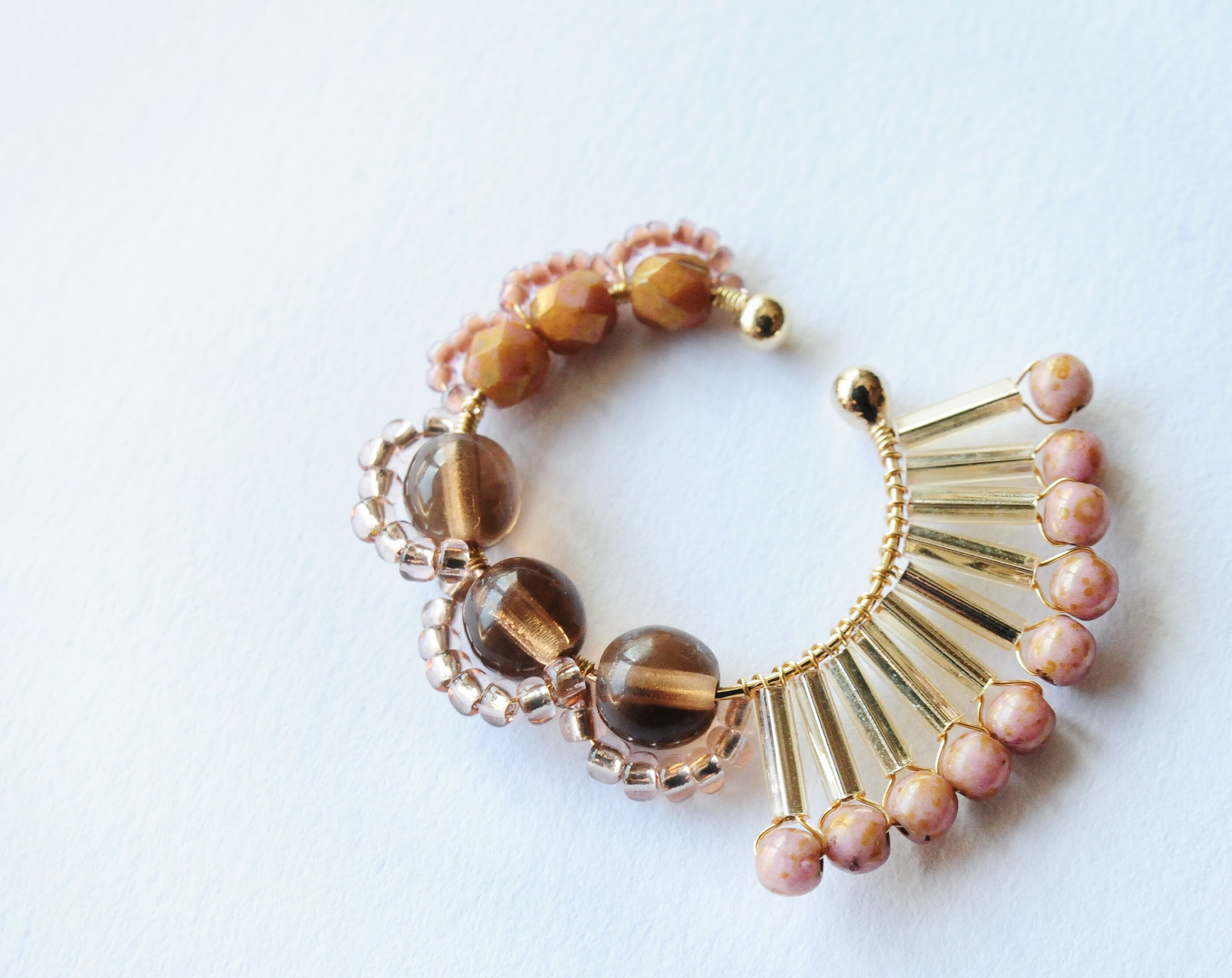 ＜Rollo～イロヅクビジュー～＞イヤーカフ『 ハミングバード/hummingbird 』<Mocha(32)>