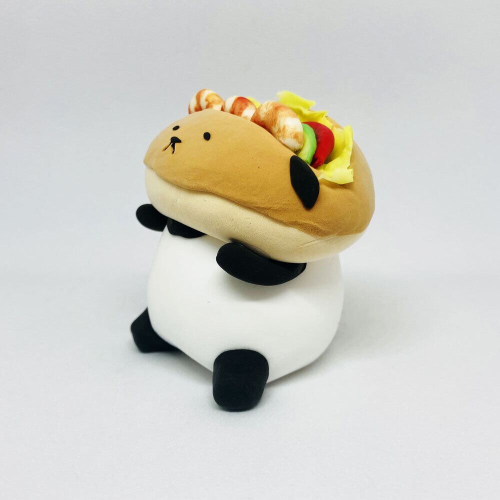 えびアボカドコッペパンダ / 紙粘土 / カトコト
