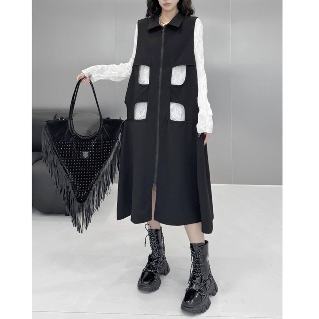 Sleeveless long dress C0490